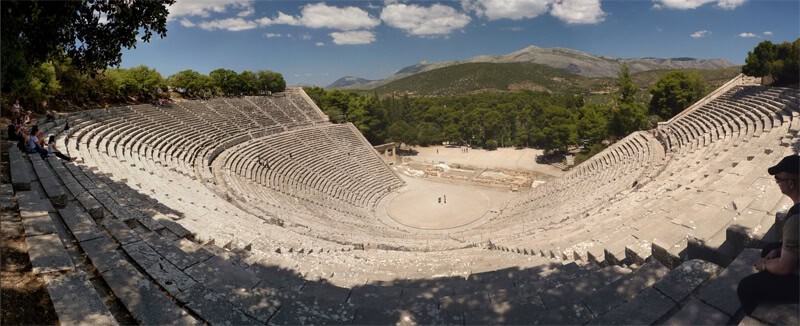 Epidaurus Theatre, in the Argolis region of Greece