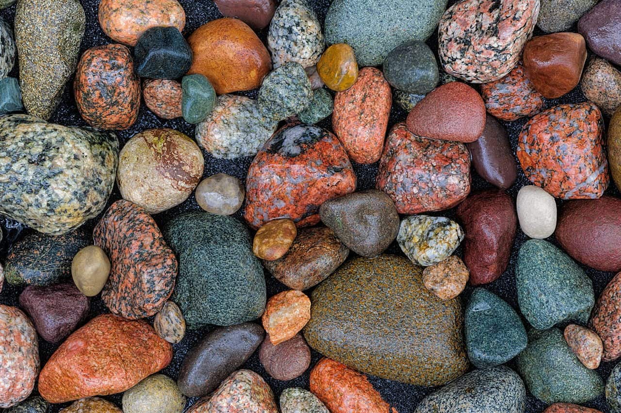 wet river rock