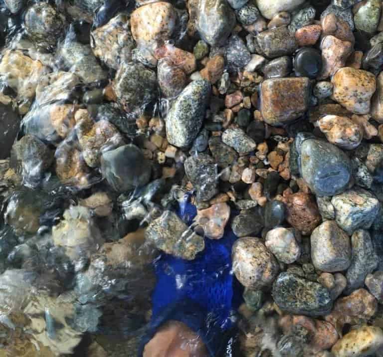 Wet rocks in a stream